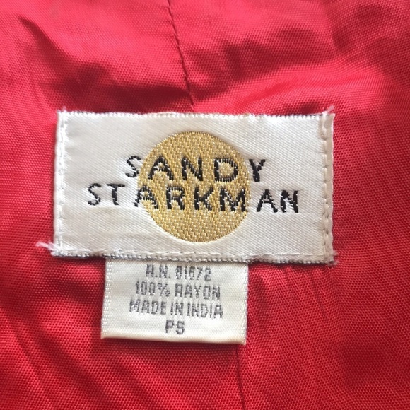 VTG 80’s Sandy Starkman bohi patchwork blazer. Shoulder pads. Colorful, floral S - Picture 5 of 7